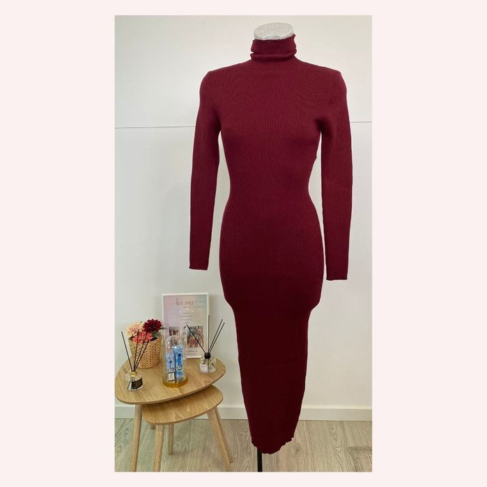 Vestido Mini Midi Manga Comprida L-XL