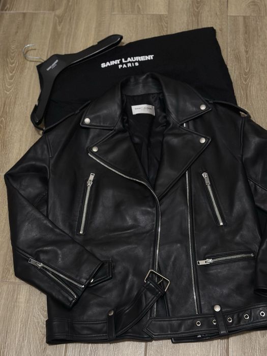 Куртка шкірянна  YSL (S) іде як оверсайз бу