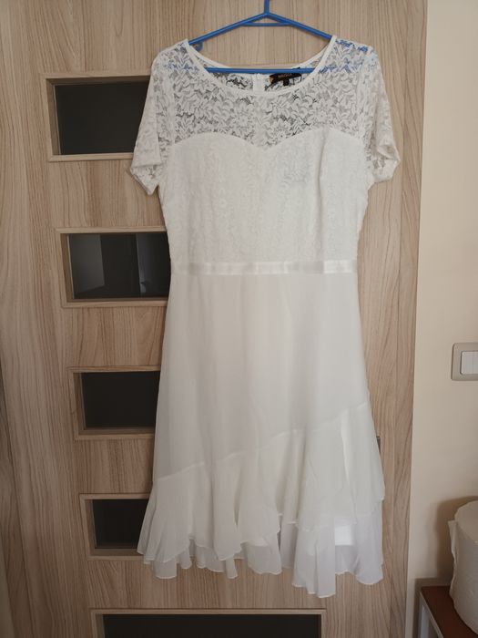 Sukienka nowa biala , roz.38. koronkowa, impreza,ślub,bal