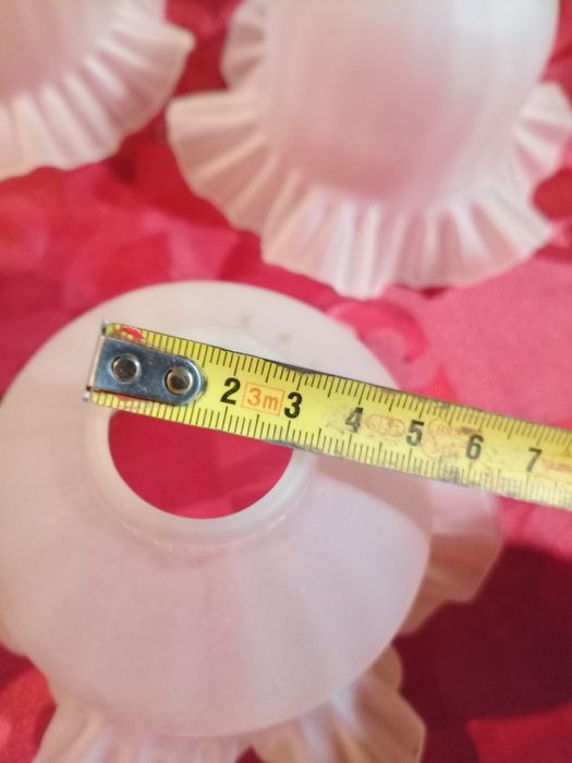 4 Abajures de vidro fosco