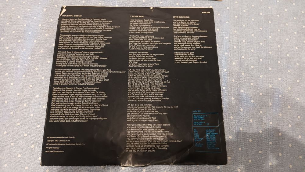 LP - Dire Straits - Love Over Gold
