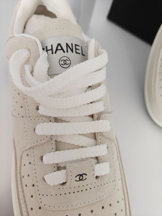 Chanel interlocking CC zamszowe sneakersy r.39 skóra naturalna