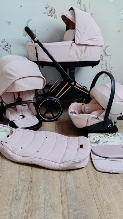 Wózek dla dziewczynki cybex priam prach Pink  4w1