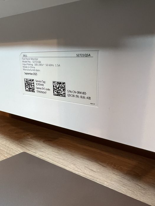 Monitor Dell 27" 4K UHD S2721QSA |IPS | Głośniki | FreeSync | Jak Nowy