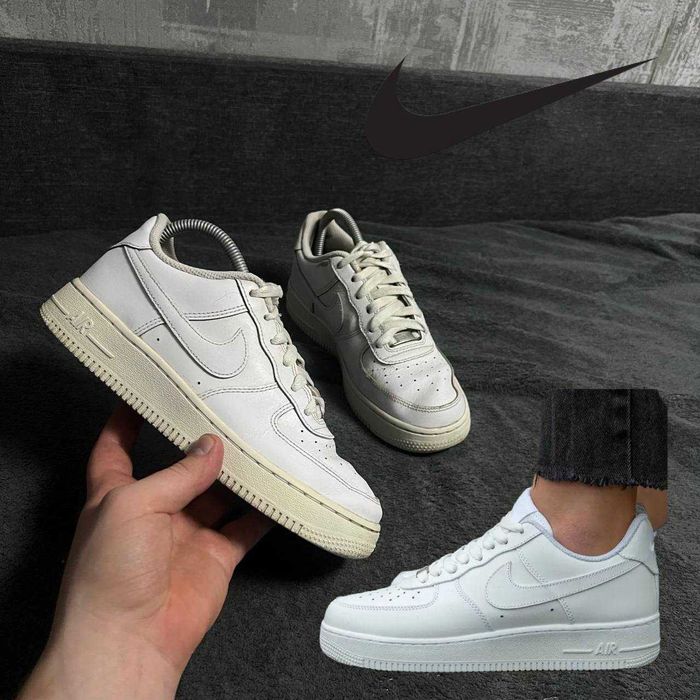 Обувь 38 кроссовки Nike Air Force 1 белые кожаные 38