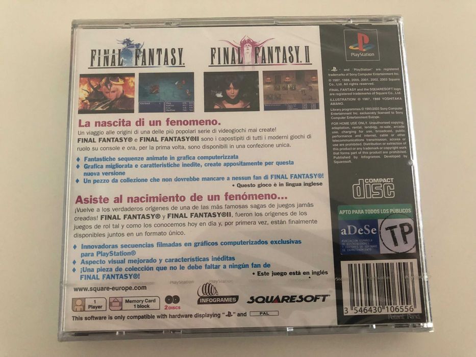 Jogo NOVO/SELADO PS1 PSX Playstation FF Final Fantasy Origins