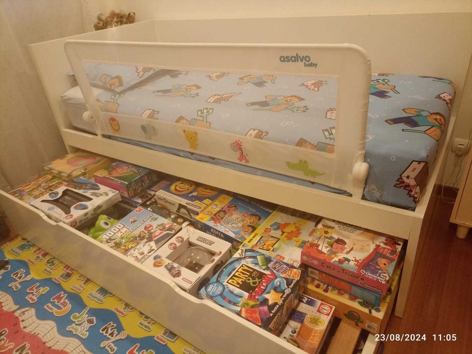 Cama individual / dupla com gavetão | p/ colchões 90x200cm