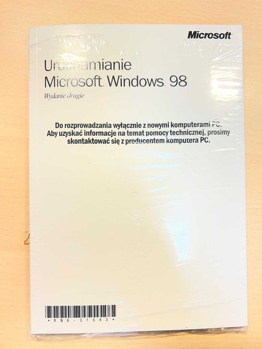 Windows 98 PL wyd. II  książeczka + płyta - BRAK KLUCZA !