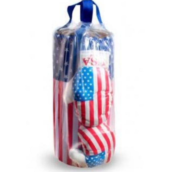 Боксерський набір в куль. "Америка" Малий. рукавички