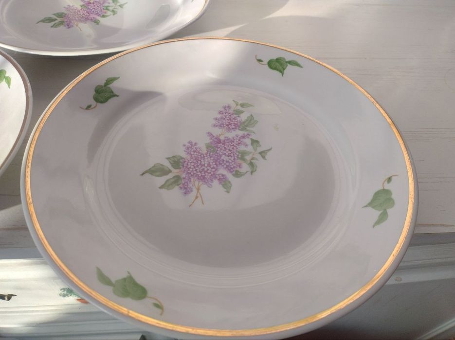 Сирень Бузок Дулево Дульово 24 см, плоскі тарілочки