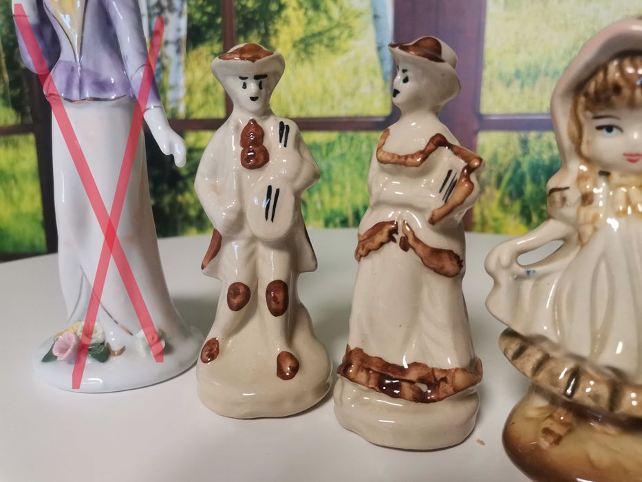 Figurki porcelana PRL różne rodzaje chłopiec dziewczynka