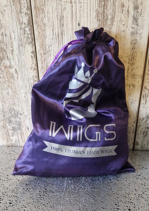 Peruka damska, Bob, ciemno brązowe, 100% human hair, stan bardzo dobry