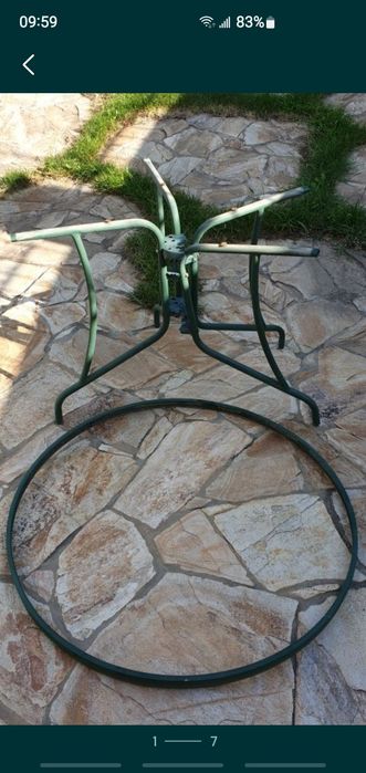 Садовый стол алюминиевый каркас 1.20см.