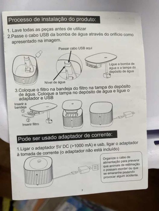 Bebedouro Fonte de água para gatos