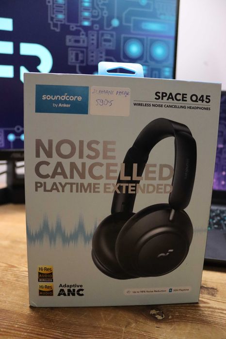 Słuchawki bezprzewodowe nauszne Soundcore Space Q45 czarne (5905)