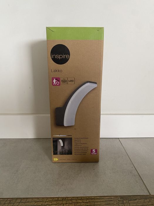 Kinkiet zewnętrzny New Lakko IP44 szary LED Inspire