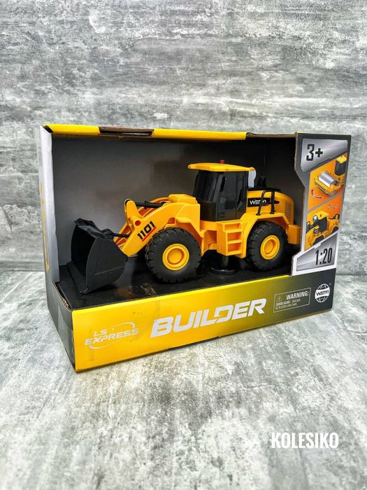 Дитячий екскаватор 1:20, світло, звук, інерція