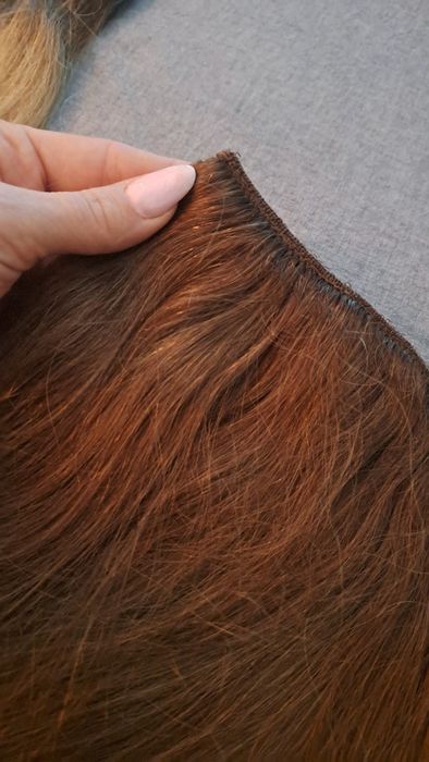 Prawdziwe naturalne  włosy indyjskie ombre clip in 55 cm długość