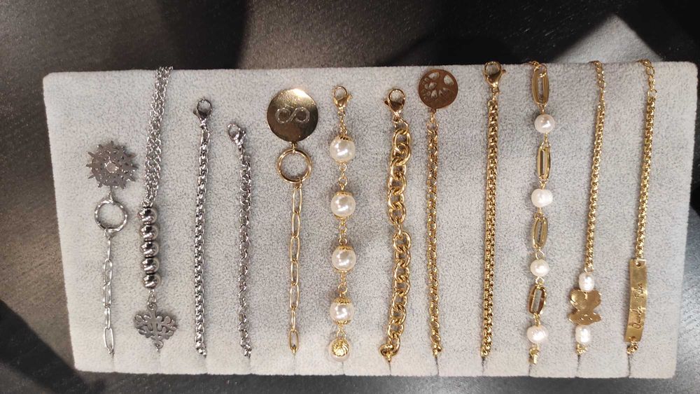 Pulseiras aço inoxidável - bijuteria