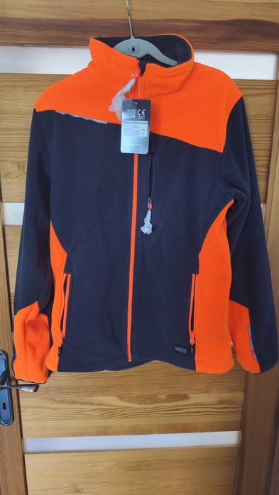 Cieply polar roboczy, bluza polarowa COMFORT PLUS SARA czarno-pom. r. L