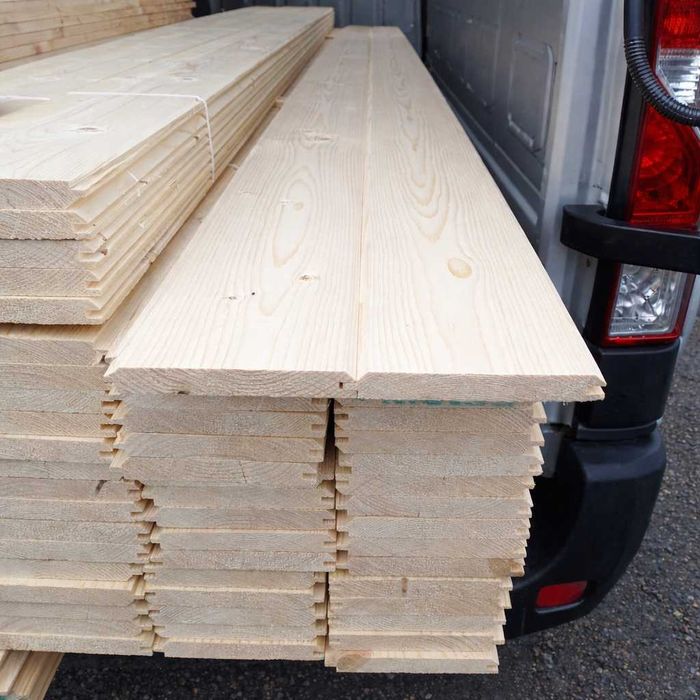 Podbitka boazeria modrzew świerk skandynawski szalówka półbal deska tarasowa elewacyjna podłogowa heblowana bal