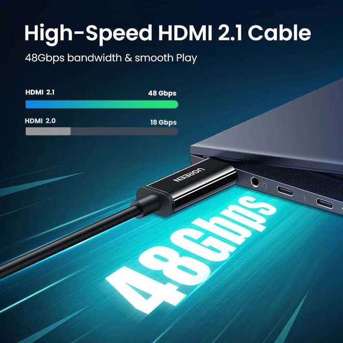 HDMI 2.1 Оптический Кабель 8k 60hz 4k 144hz Ugreen 10/15/20/25/30/40 м