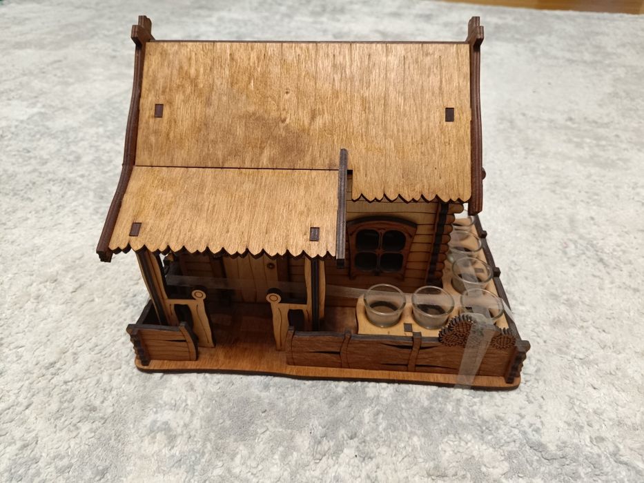 Подарунок Сувенір Міні бар Будиночок з чарками