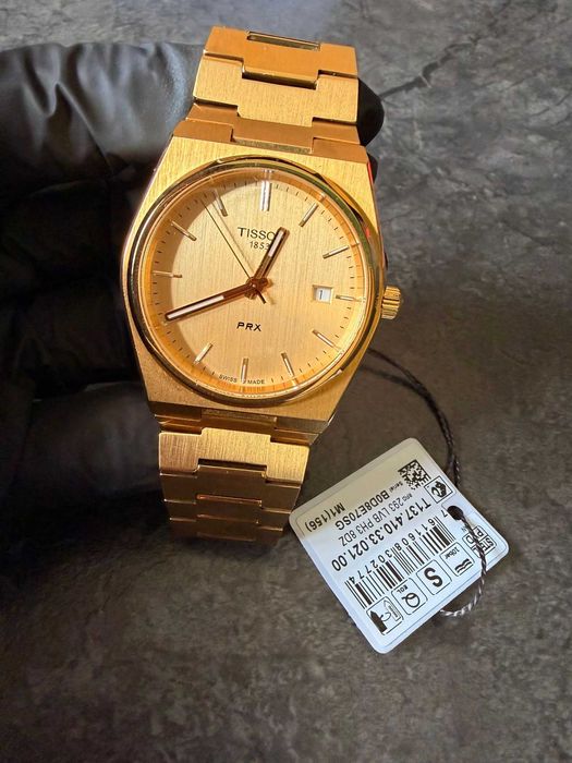 Zegarek Tissot PRX 40mm Gold Quartz NOWY FULL SET
