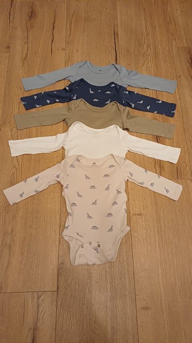 Body długi rękaw 5-pak H&M rozmiar 74