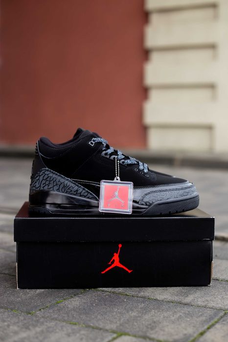 Чоловічі кросівки Nike Air Jordan Retro 3 «Black Cat» 1543. Розміри 40-45