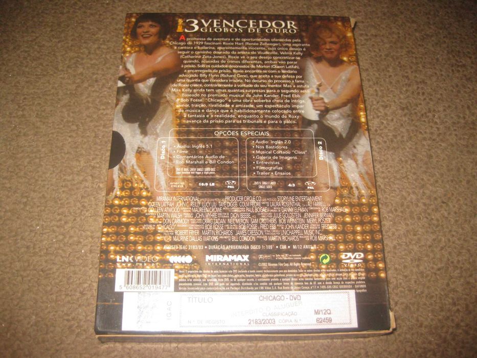 "Chicago" com Richard Gere/Edição Digipack com 2 DVDs64564347827458121