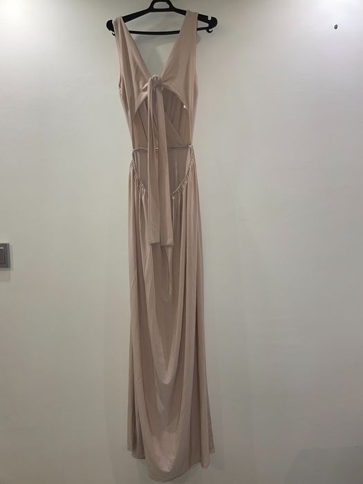 Sukienka wieczorowa, Loola, beżowa