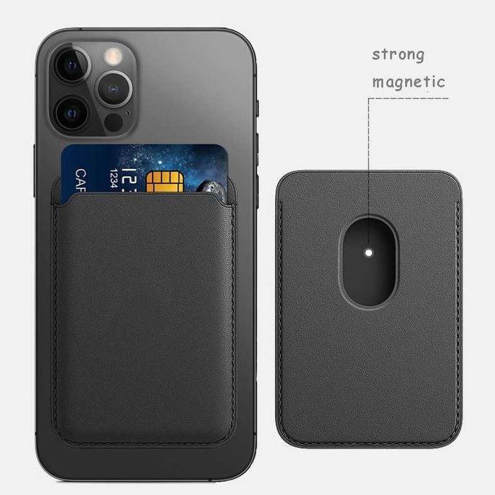 Магнітний шкіряний чохол-гаманець MagSafe для iPhone 12/13mini/Pro/Max