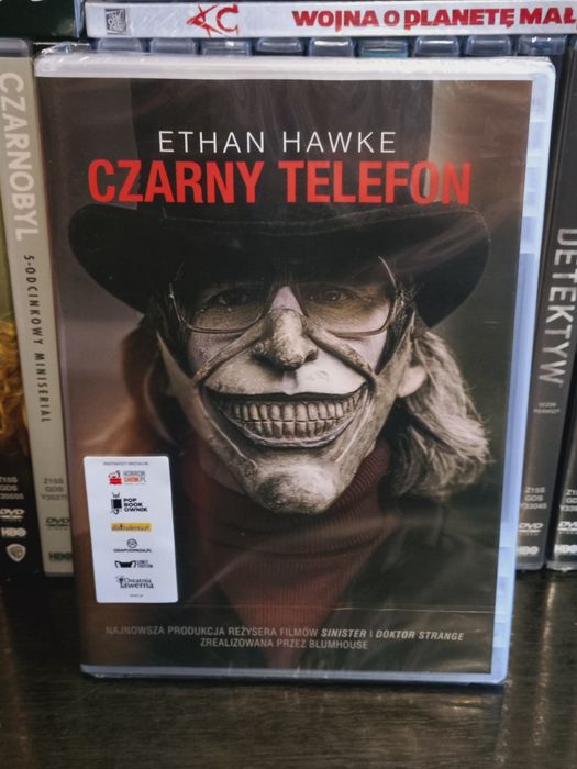 Czarny telefon DVD nowy, folia