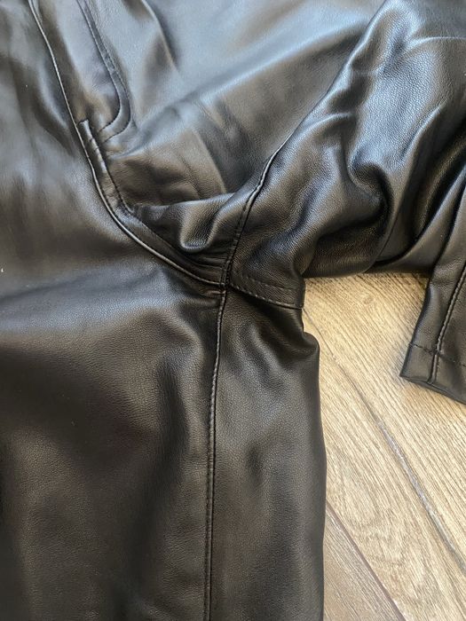 Шкіряні діночі штани zara