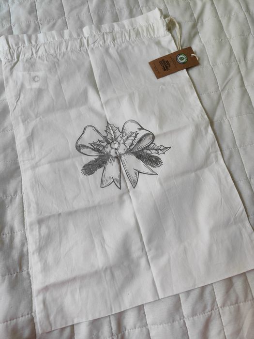 Bawełniany woreczek do przechowywania pokrowiec organic cotton 29x43