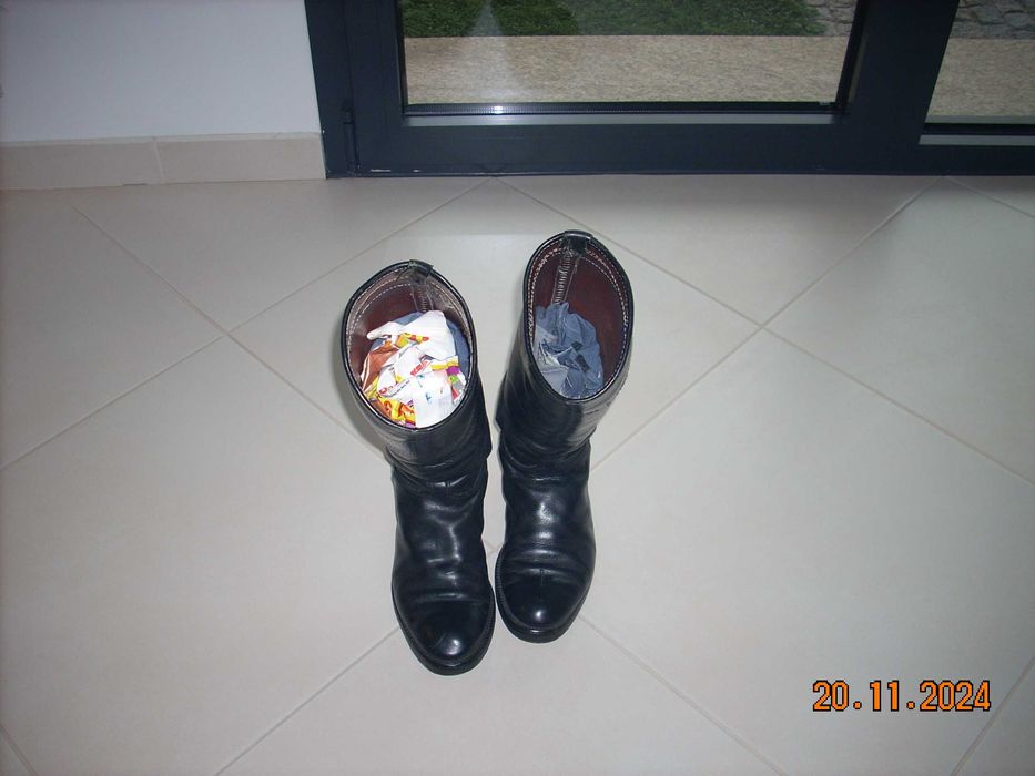 botas equitação cabedal