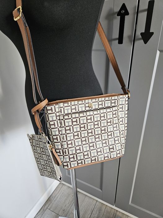 Torebka listonoszka plus saszetka, Tommy Hilfiger, oryginał