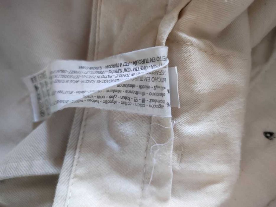 Zara spodnie comfort casual dżinsowe letnie damskie  bawełniane safari