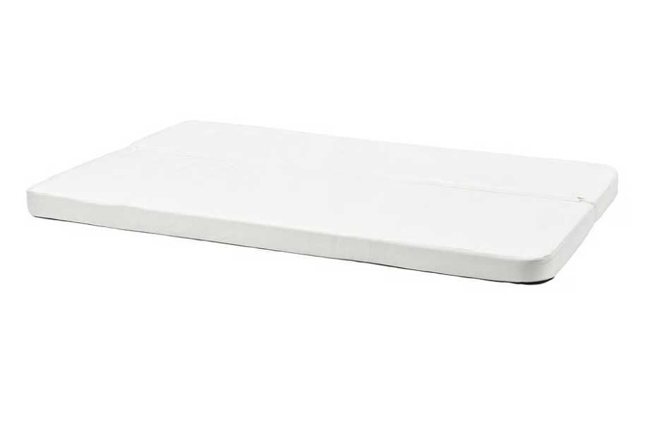 Sofá-cama 3 lugares, c/colchão de espuma/Skartofta preto/cinza