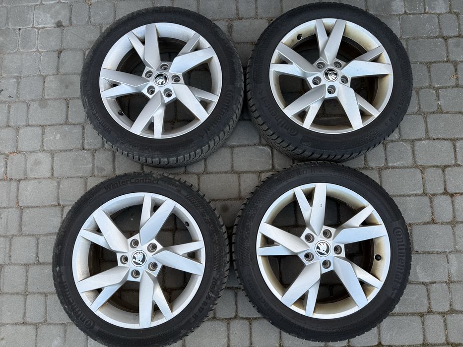 Koła zimowe CONTINENTAL 205/55/17 SKODA VW AUDI 5x112