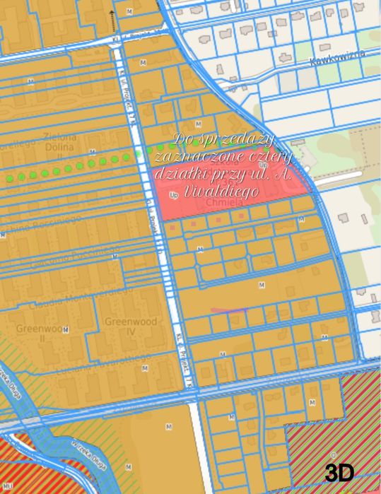 Sprzedam bezpośrednio działkę budowlaną na warszawskiej Białołęce o pow. 1000 m². Wymiary 24.70x39.63 - Więcej