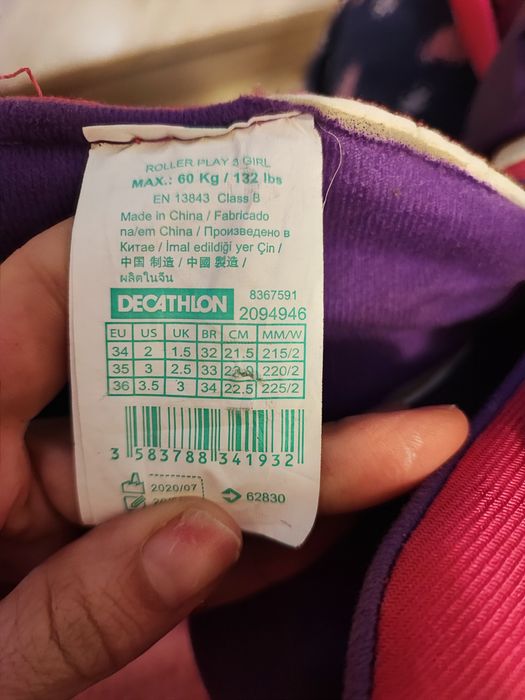 Patins Decathlon Oxelo 34/36