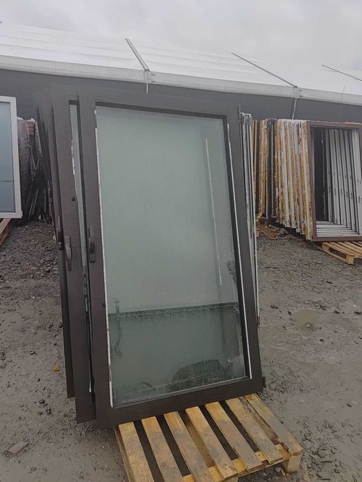 OKNA PCV - idealne do szklarni 177 cm x 97 cm, uchylne, brązowe, białe