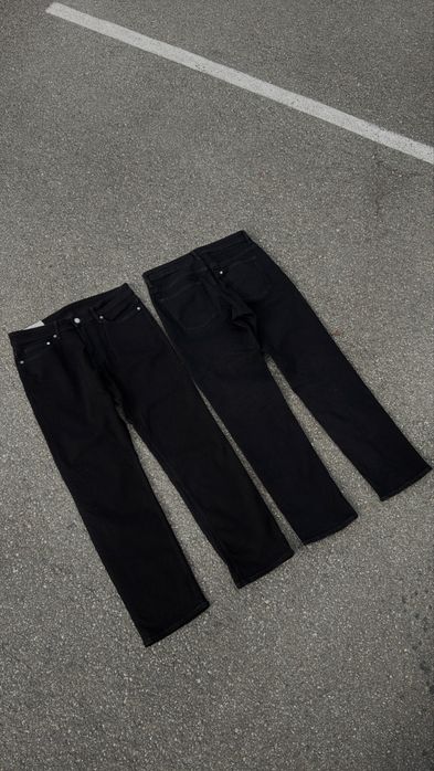basic straight jeans черные