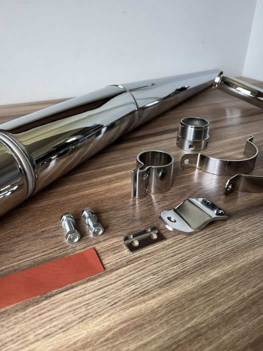 NOWY DUELLS komplet zestaw wydechowy tłumik MZ ETZ 251