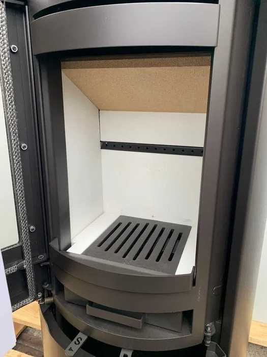 Color Si_7 Nowoczesny stylowy piec kominek okrągła szyba DOP MONTAŻ