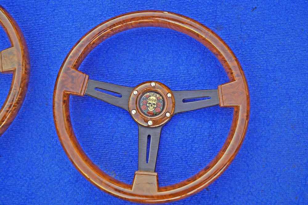 Руль ретро спортивный (под дерево) 350мм