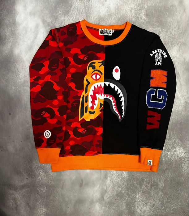 Кофта свитшот худи зипка Bape Tiger Shark