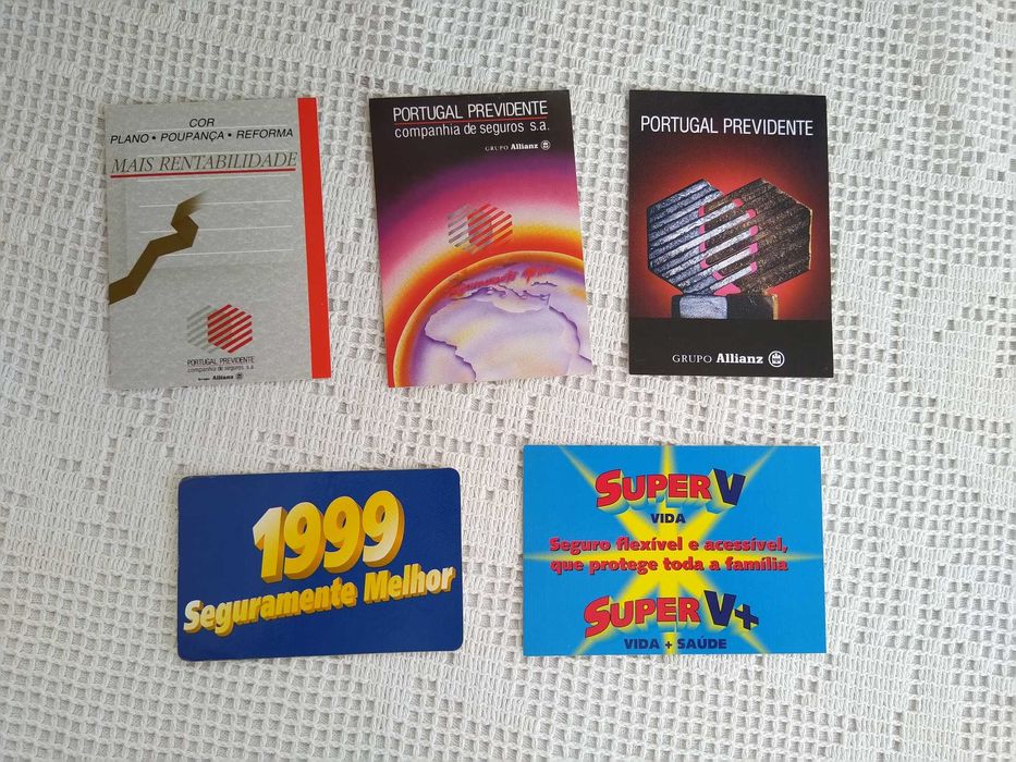 Calendários da Companhia de Seguros Portugal Previdente - 1993 a 1999